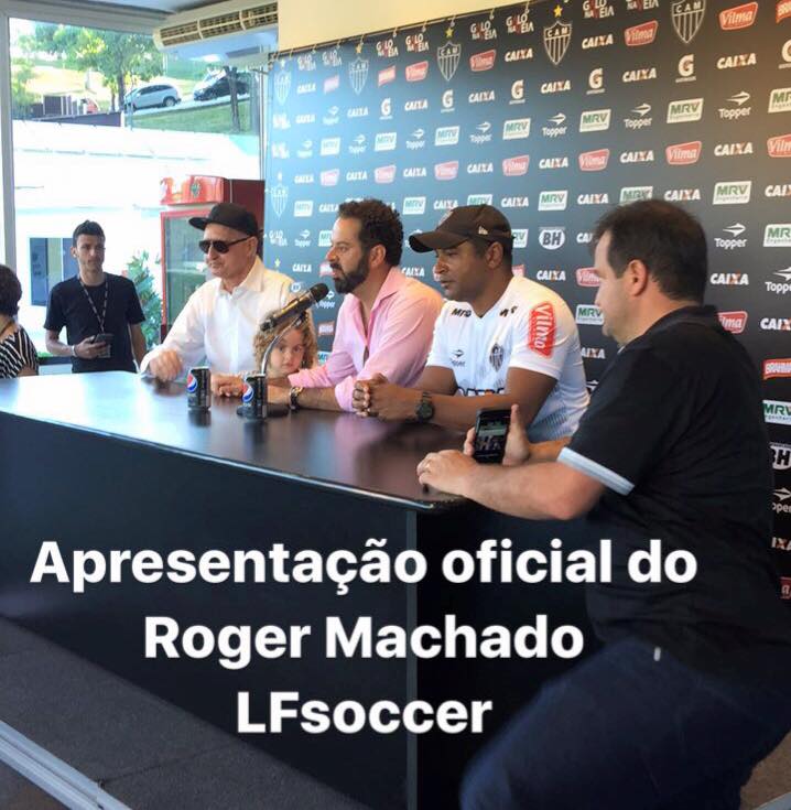APRESENTAÇÃO - Técnico Roger Machado sendo apresentado à imprensa de Minas Gerais na Cidade do Galo.